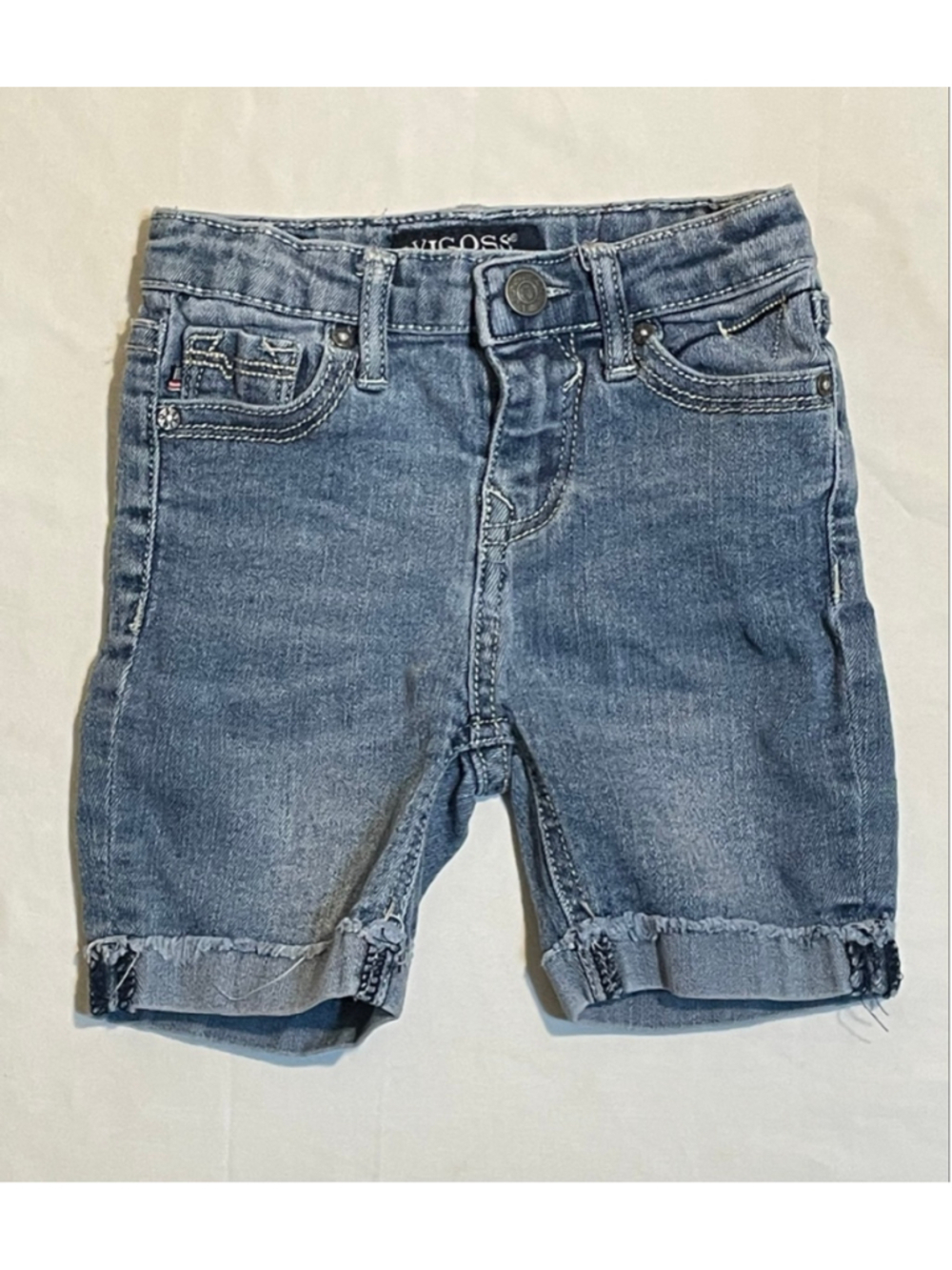 Girls Vigoss Blue Denim Shorts with Sequin Owl Pockets 4T